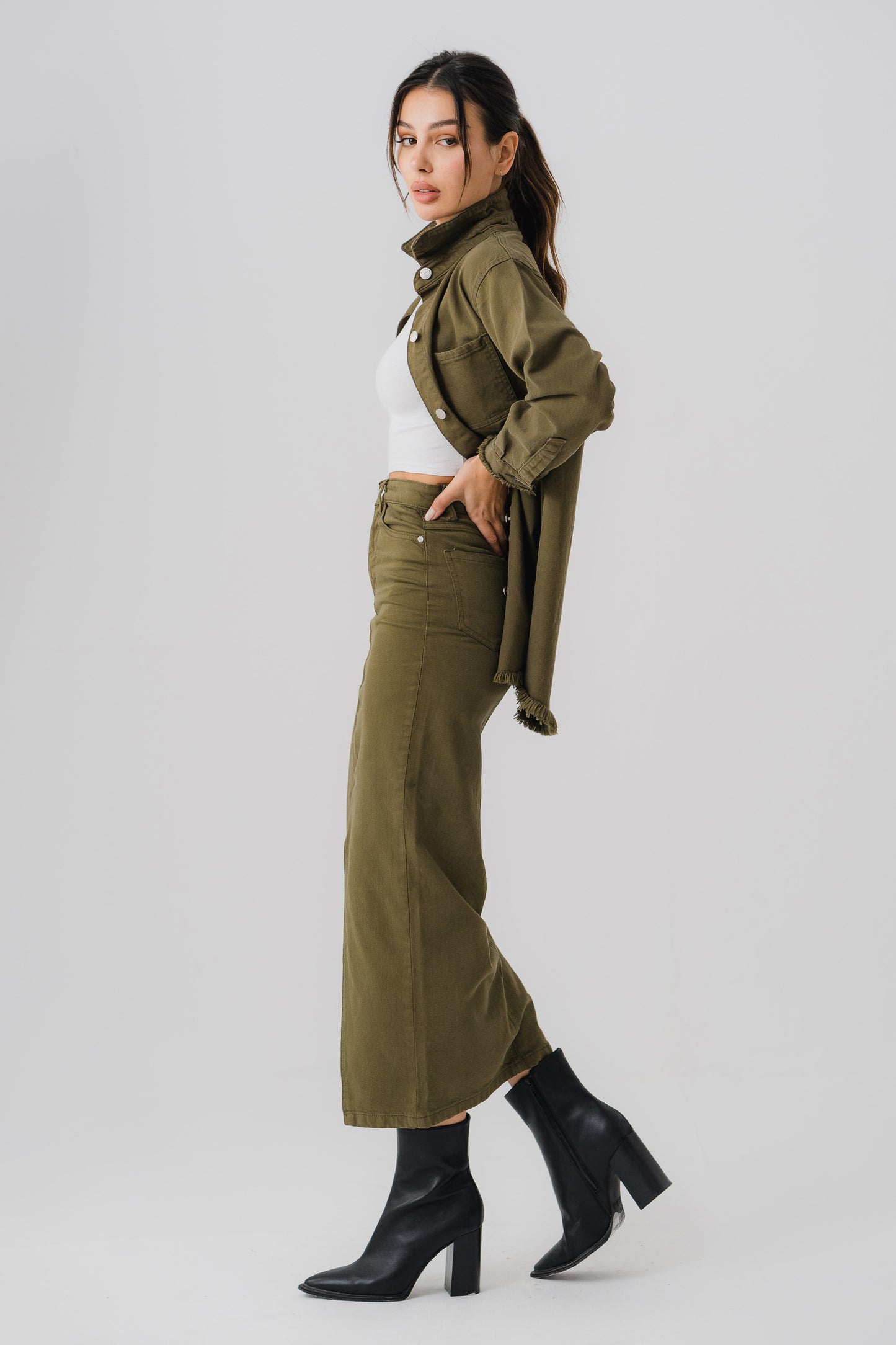 Olive Green Skirt