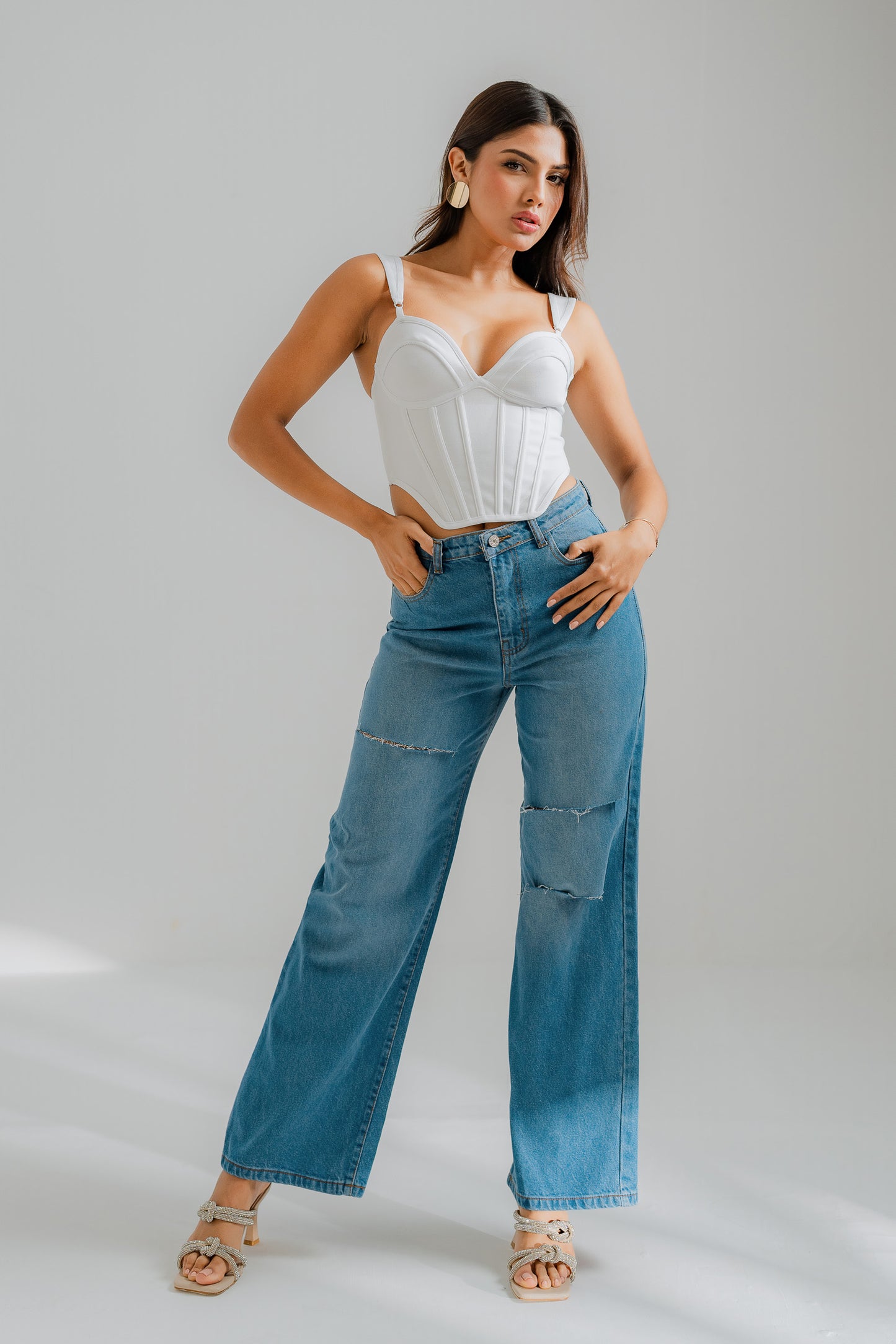 Tessa wide leg Denim jeans