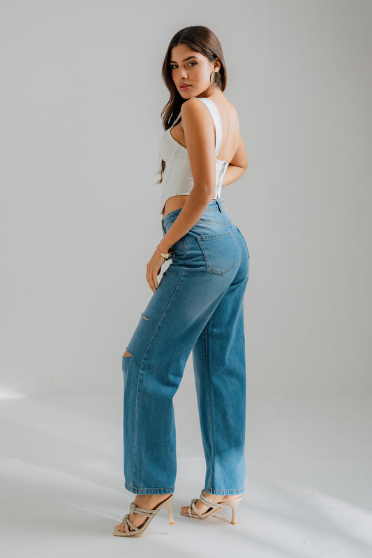 Tessa wide leg Denim jeans