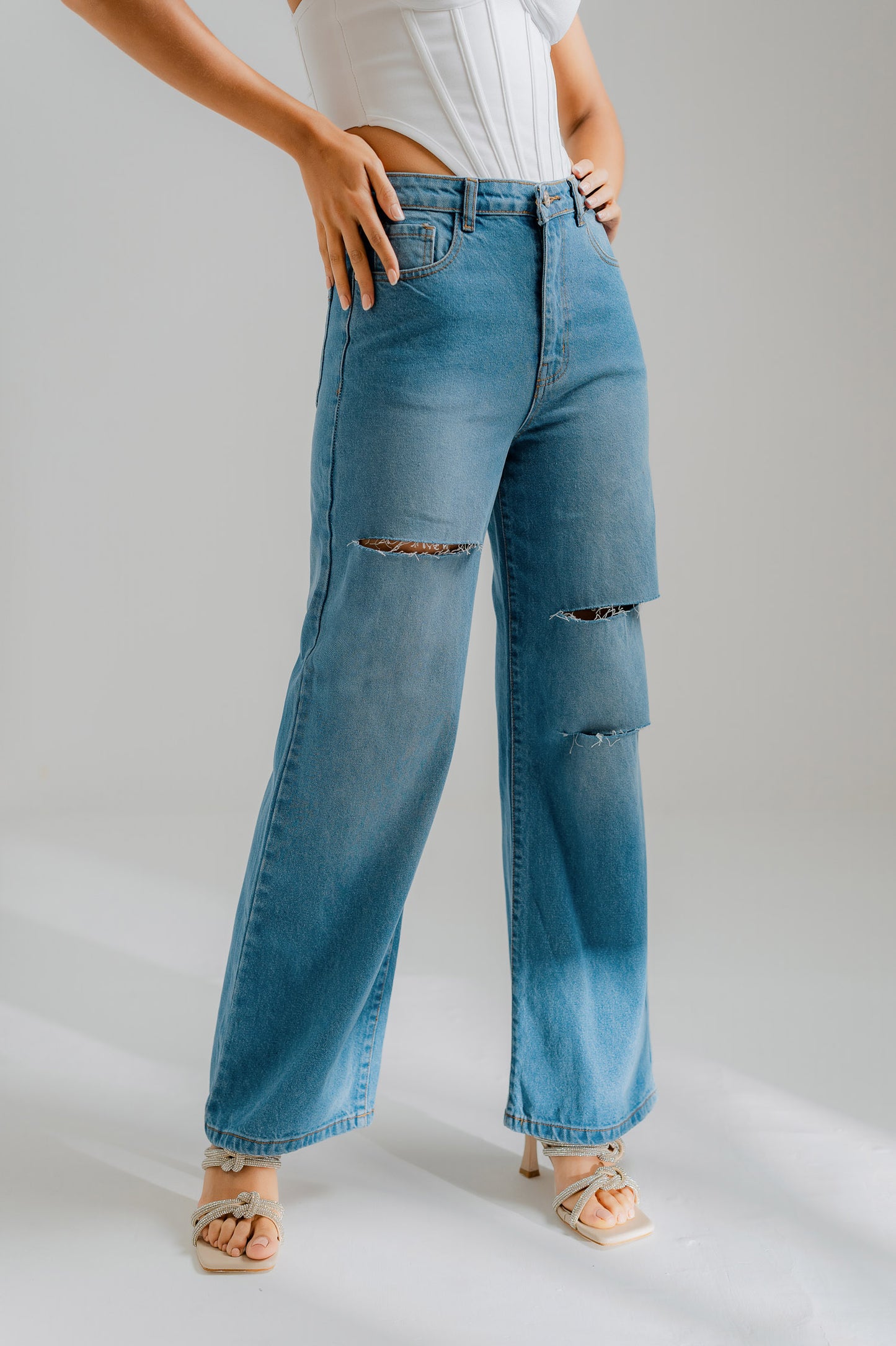 Tessa wide leg Denim jeans