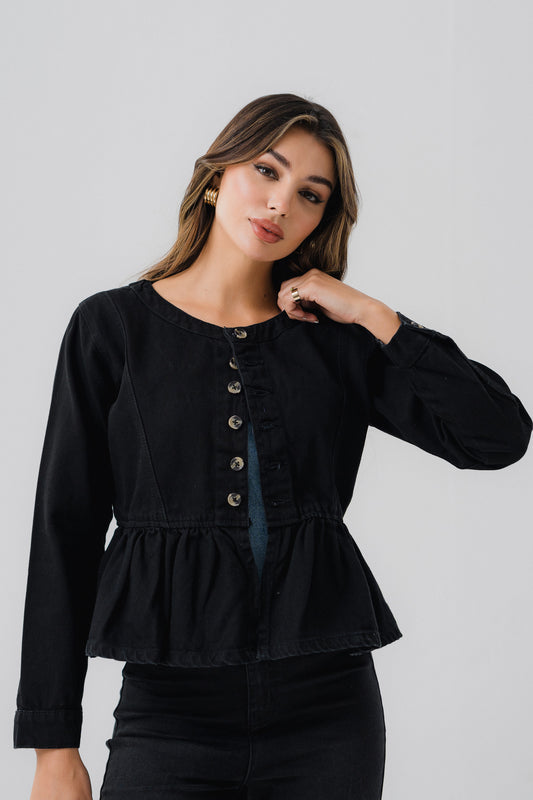 Button Thrill Denim Top