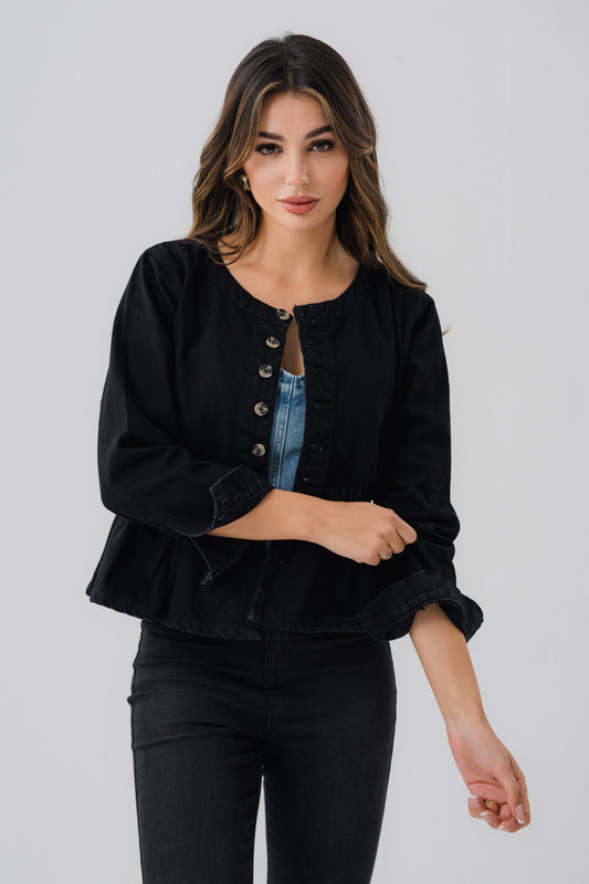 Button Thrill Denim Top