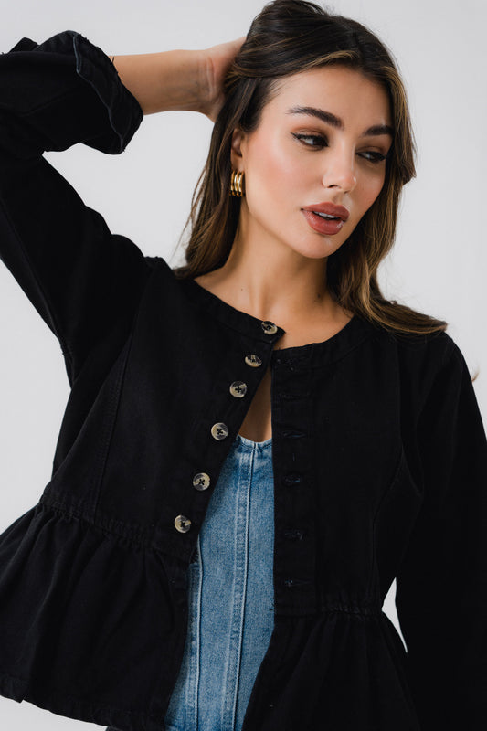 Button Thrill Denim Top